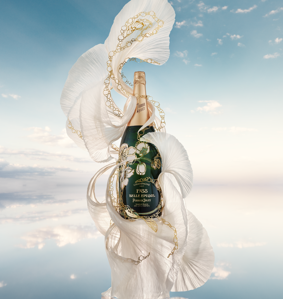 Unique piece by Iris Van Herpen for Perrier Jouet